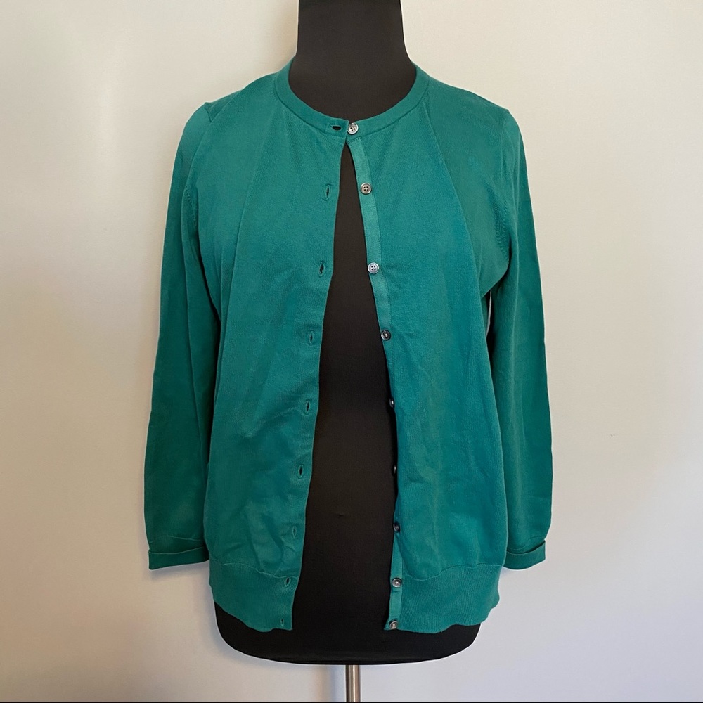 LANDS END tall button up long sleeve cardigan